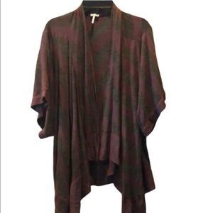 𝅺ANTHROPOLOGIE draped cardigan Splendid ruffle hem top medium